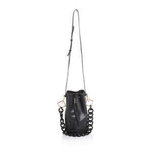 TARA ZADEH Women's Black Leather Adjustable Strap Bucket Bag